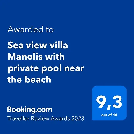Sea View Villa Manolis With Private Pool Near The Beach Kalyves Buitenkant foto